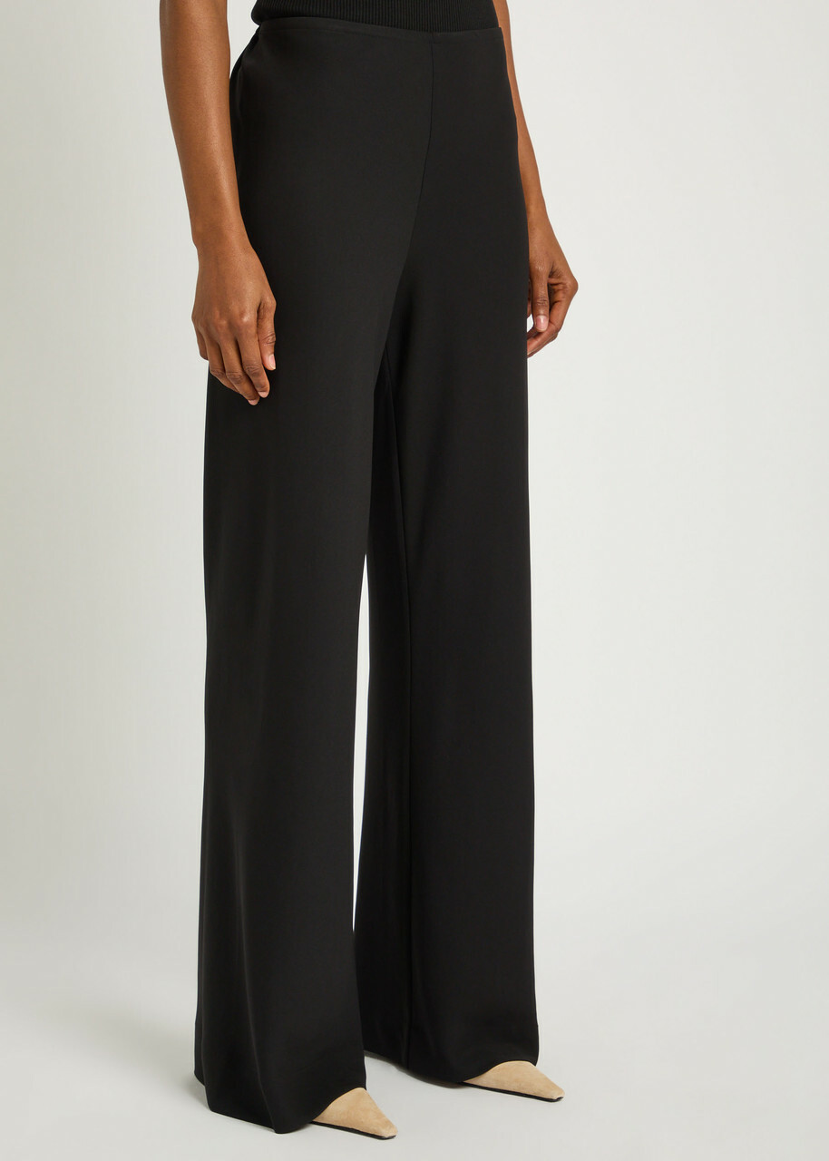 Staud Stroll Crepe Trousers Black