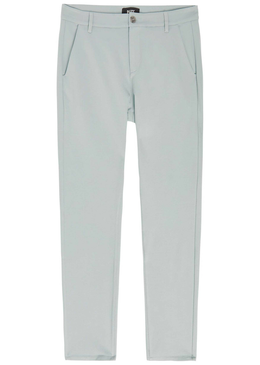 Paige Stafford Tapered-leg Jersey Trousers Light Blue