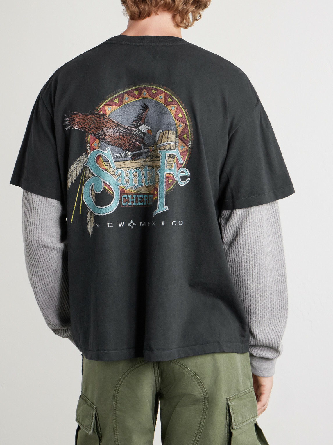 Cherry Los Angeles - Waffle-Trim Cotton-Jersey T-Shirt - Black