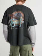 Cherry Los Angeles - Waffle-Trim Cotton-Jersey T-Shirt - Black