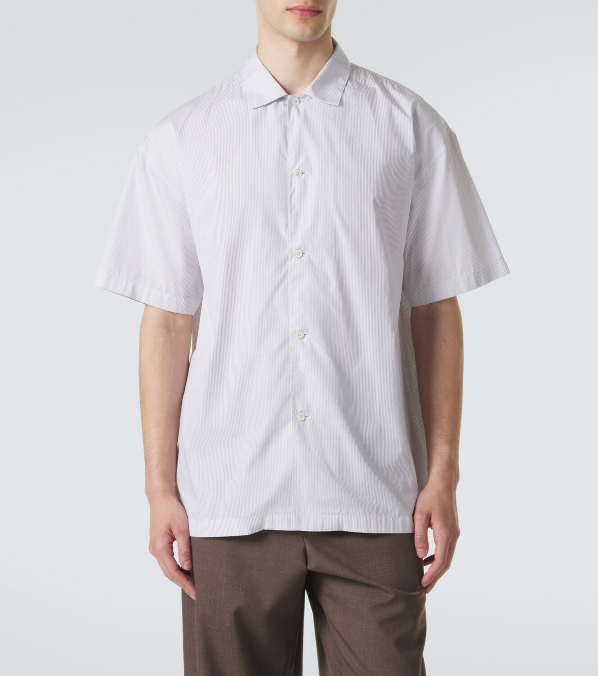 The Row Palone striped cotton shirt
