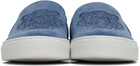 Kenzo Blue K-Skate Tiger Slip-On Sneakers