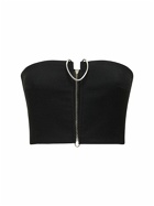 DION LEE - Compact Cotton Twill Metal Crop Top