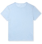 DEREK ROSE - Jordan Slub Linen T-Shirt - Blue