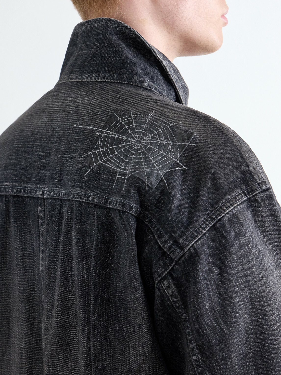 Neighborhood - Savage Embroidered Denim Jacket - Gray Neighborhood