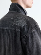 Neighborhood - Savage Embroidered Denim Jacket - Gray