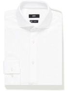 HUGO BOSS - Slim-Fit Textured-Cotton Jersey Shirt - White