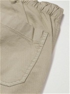 Ninety Percent - Straight-Leg Garment-Dyed Organic Cotton-Blend Twill Bermuda Shorts - Brown