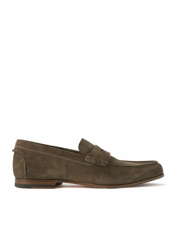 Photo: Dunhill - Heddon Flex Suede Penny Loafers - Brown
