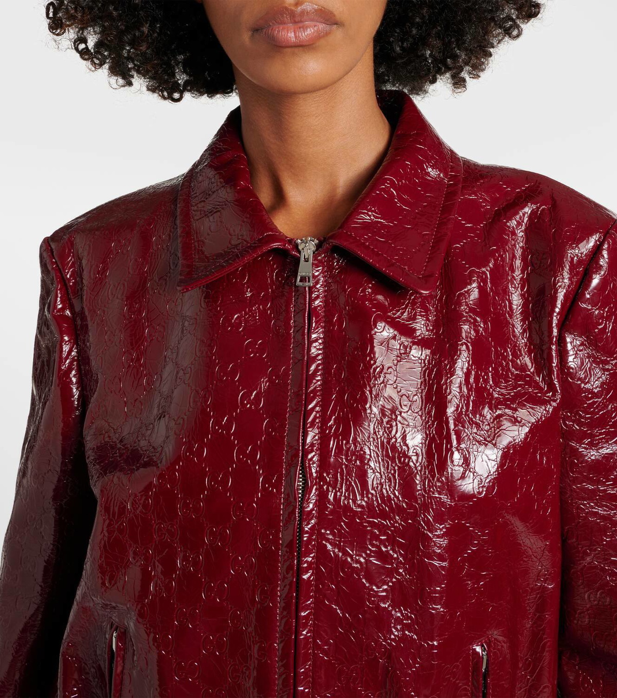 Gucci Leather bomber jacket