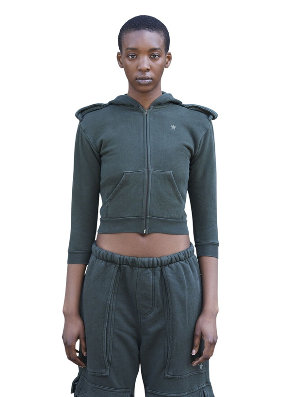 Photo: GREG ROSS Shrunken Military Hooded Sweatshirt