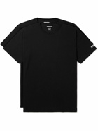 Neighborhood - Two-Pack Logo-Print Cotton-Jersey T-Shirts - Black