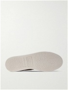 Brunello Cucinelli - Logo-Print Suede Loafers - Brown