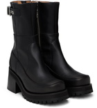 GANNI Black Feminine Buckle Platform Boots