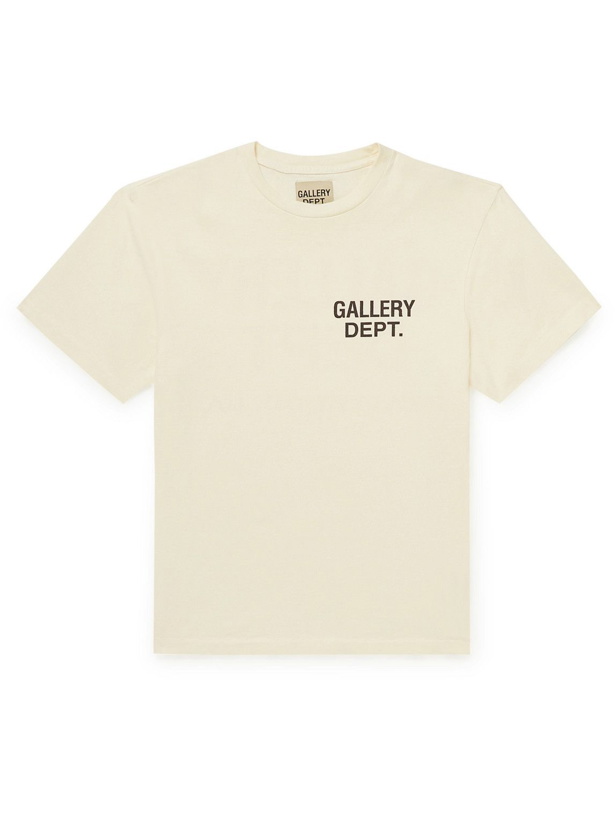 Photo: Gallery Dept. - Souvenir Logo-Print Cotton-Jersey T-Shirt - Neutrals