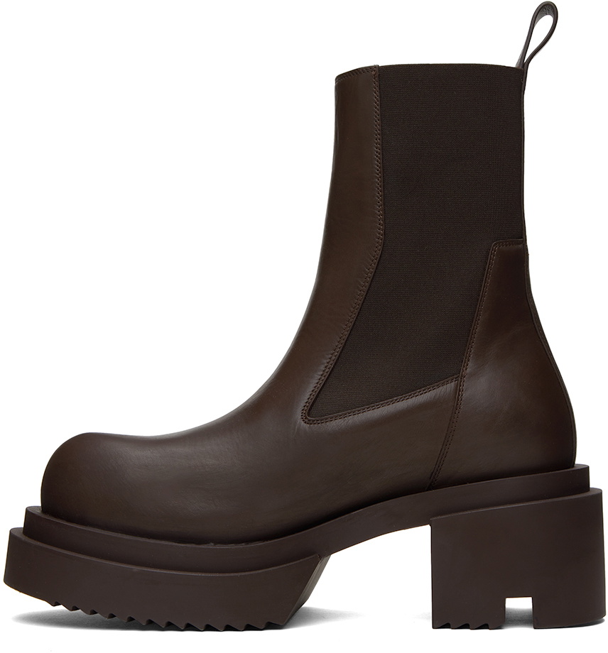 Rick Owens Brown Beatle Bogun Boots Rick Owens
