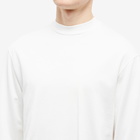 DIGAWEL Men's Long Sleeve Mock Neck T-Shirt in White