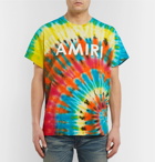 AMIRI - Logo-Print Tie-Dyed Cotton-Jersey T-Shirt - Multi