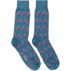 Paul Smith Blue Dino Socks