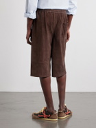 LOEWE - Paula's Ibiza Suede Casual Shorts - Brown