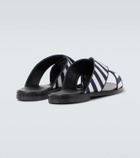 Manolo Blahnik Otawi striped canvas sandals