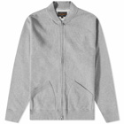 Beams Plus Men's Zip Sweat Bomber Jacket in Grey