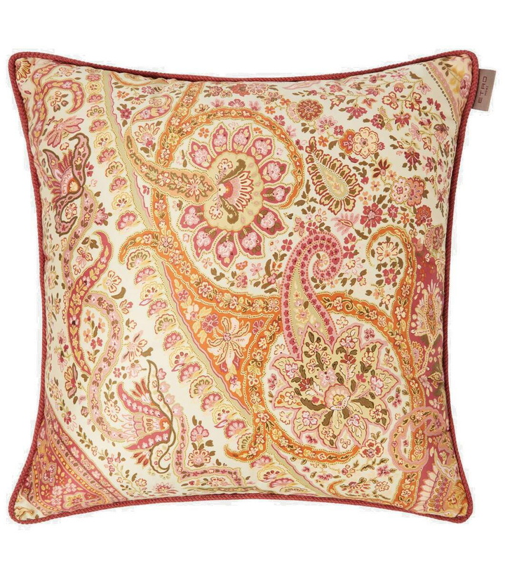 Photo: Etro Embroidered cotton cushion