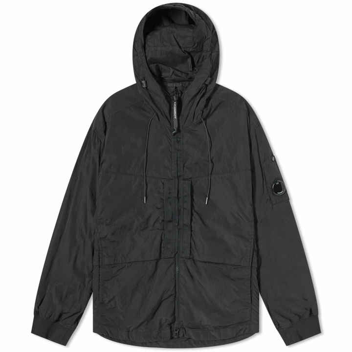 Photo: C.P. Company Men's Chrome-R Hooded Overshirt in Black