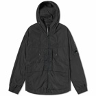 C.P. Company Men's Chrome-R Hooded Overshirt in Black