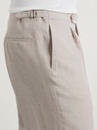 De Petrillo - Straight-Leg Linen Shorts - Neutrals