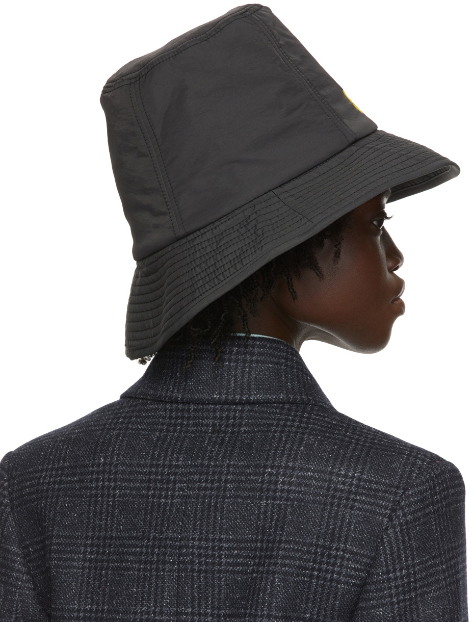 Nina Ricci Black Tall Logo Bucket Hat