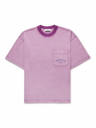 Stone Island - Marina Garment-Dyed Logo-Print Cotton-Jersey T-Shirt - Purple