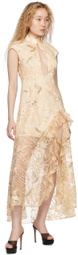 KIM SHUI SSENSE Exclusive Beige Qi Pao Maxi Dress