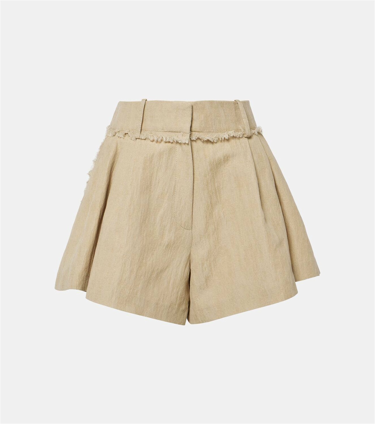 Rabanne Fringed high-rise cotton-blend shorts