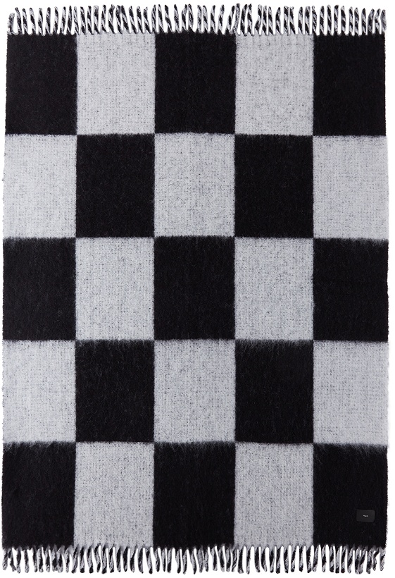 Photo: Viso Project SSENSE Exclusive Black & White Check Mohair V149B Blanket
