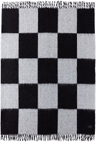 Viso Project SSENSE Exclusive Black & White Check Mohair V149B Blanket