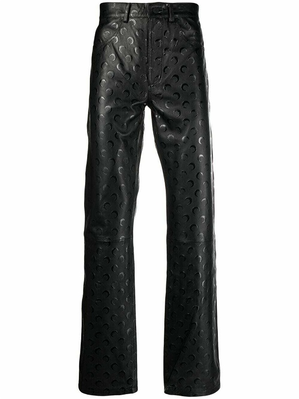 Photo: MARINE SERRE - Moon Print Leather Trousers