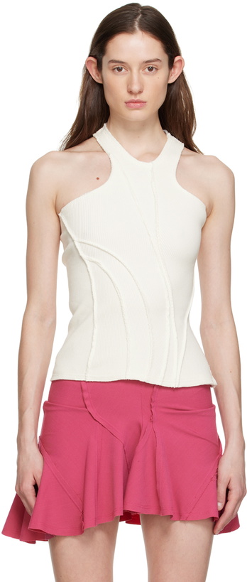 Photo: Talia Byre White Raw Edge Tank Top