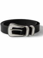 Nudie Jeans - 2.5cm Western Leather Belt - Black