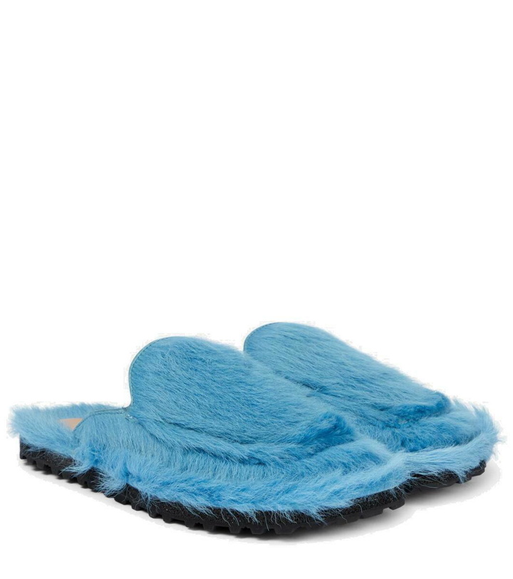 Photo: Dries Van Noten Calf hair slippers