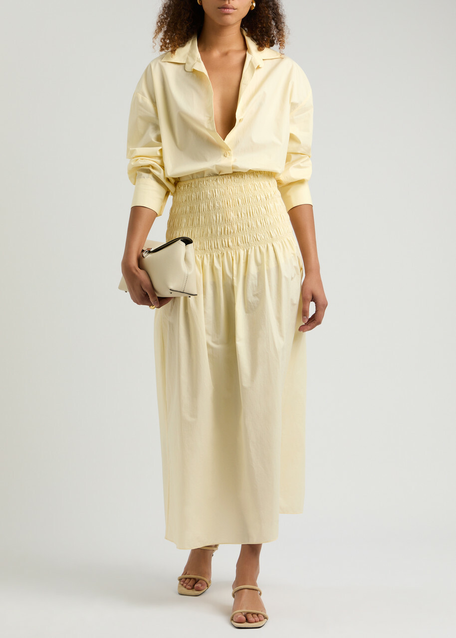 Faithfull The Brand Baia Cotton Maxi Skirt Yellow