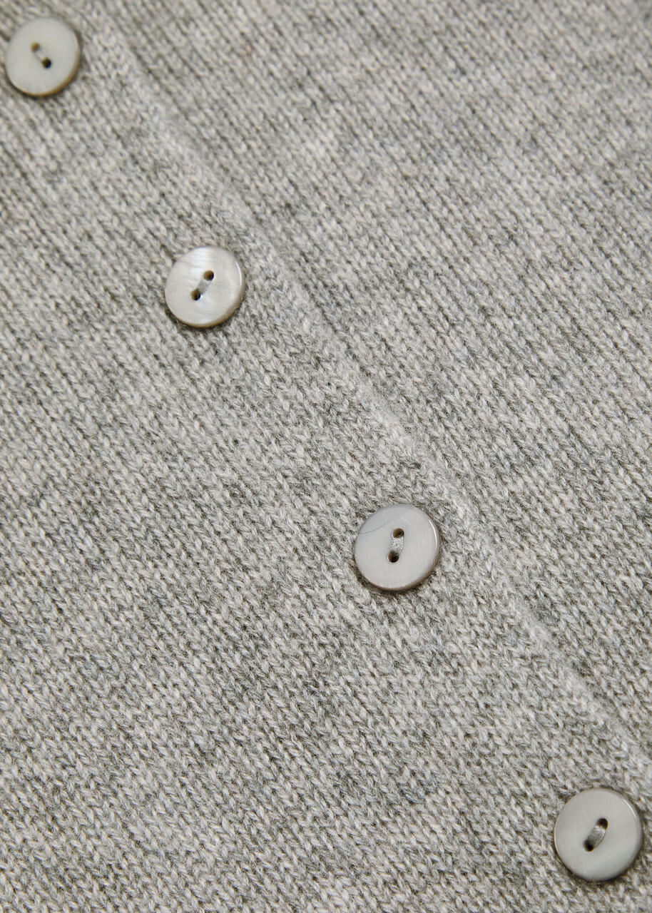 Reformation Clara Cashmere Cardigan Grey