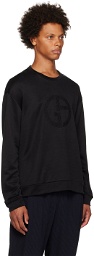 Giorgio Armani Black Embroidered Sweater
