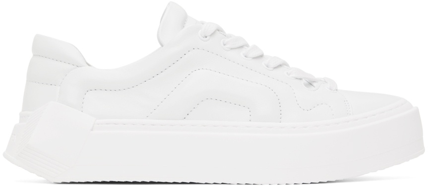 Photo: Pierre Hardy White Cubix Leather Sneakers