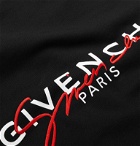Givenchy - Logo-Embroidered Loopback Cotton-Jersey Zip-Up Hoodie - Black