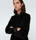 Dolce&Gabbana - Logo jacquard velvet sweater