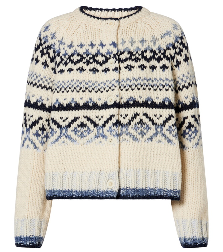 Photo: Velvet Tovah Fair Isle wool-blend cardigan