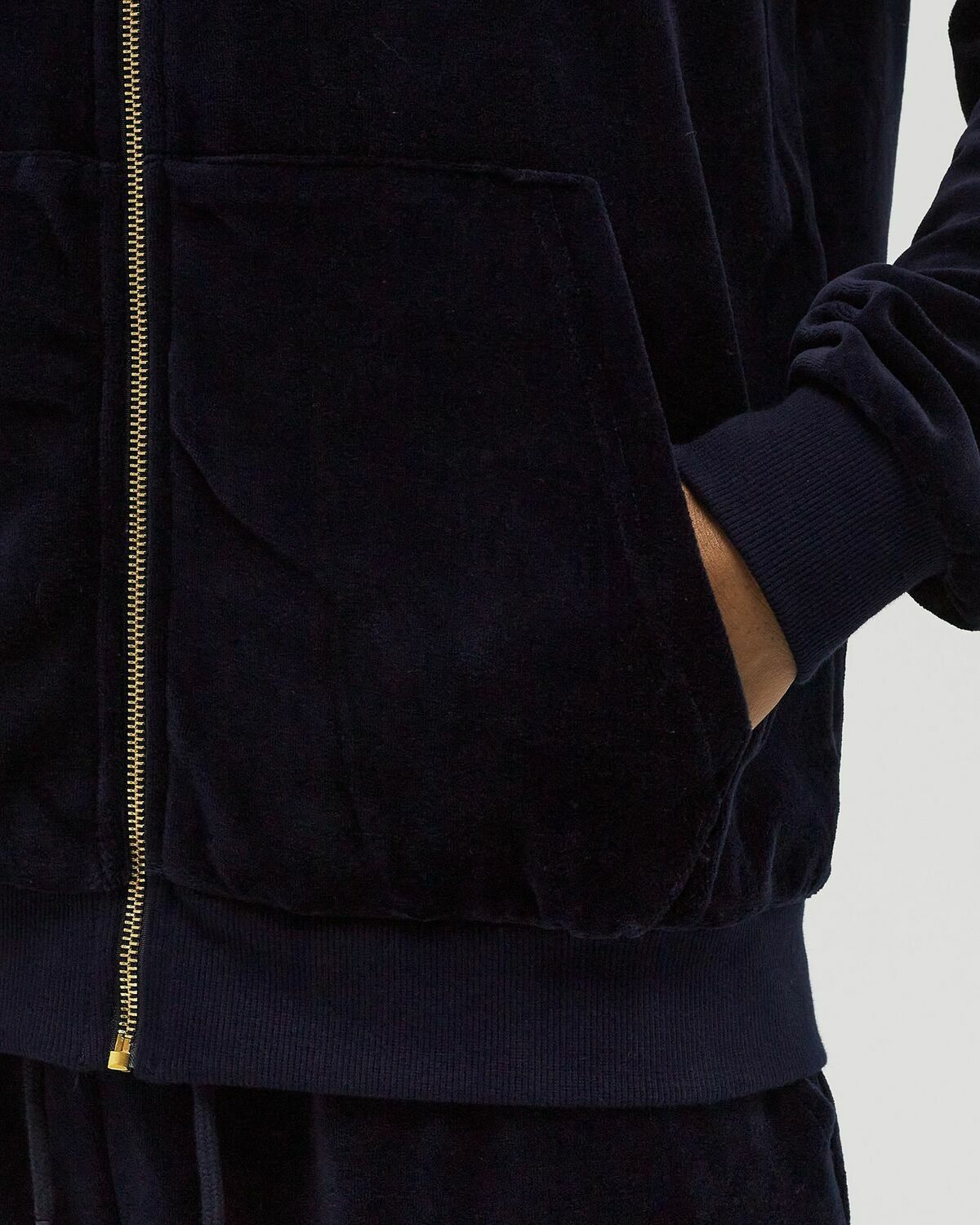 Sergio Tacchini DALLAS VELOUR ZIP HOODIE Blue Mens Track Jacket