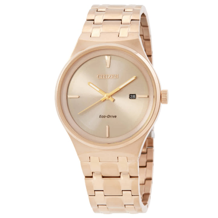 Photo: Citizen Eco-Drive Rose Gold Dial Mens Watch BM7653-50Q