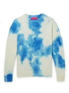 The Elder Statesman - Tie-Dyed Cashmere Sweater - Blue